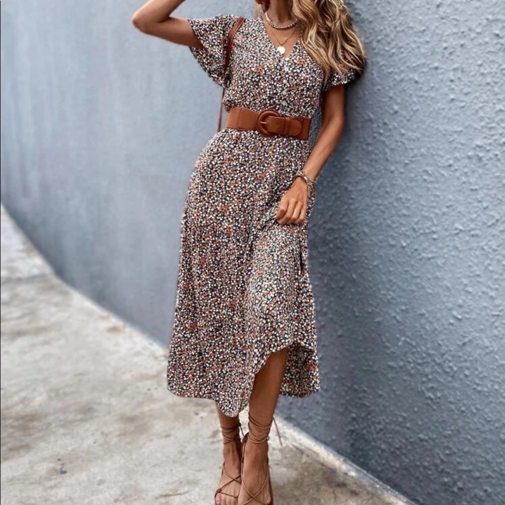 Boho floral print maxi dress - Picture 3 of 9